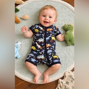 Little Sleepies Navy Dinosaur Print Shortie